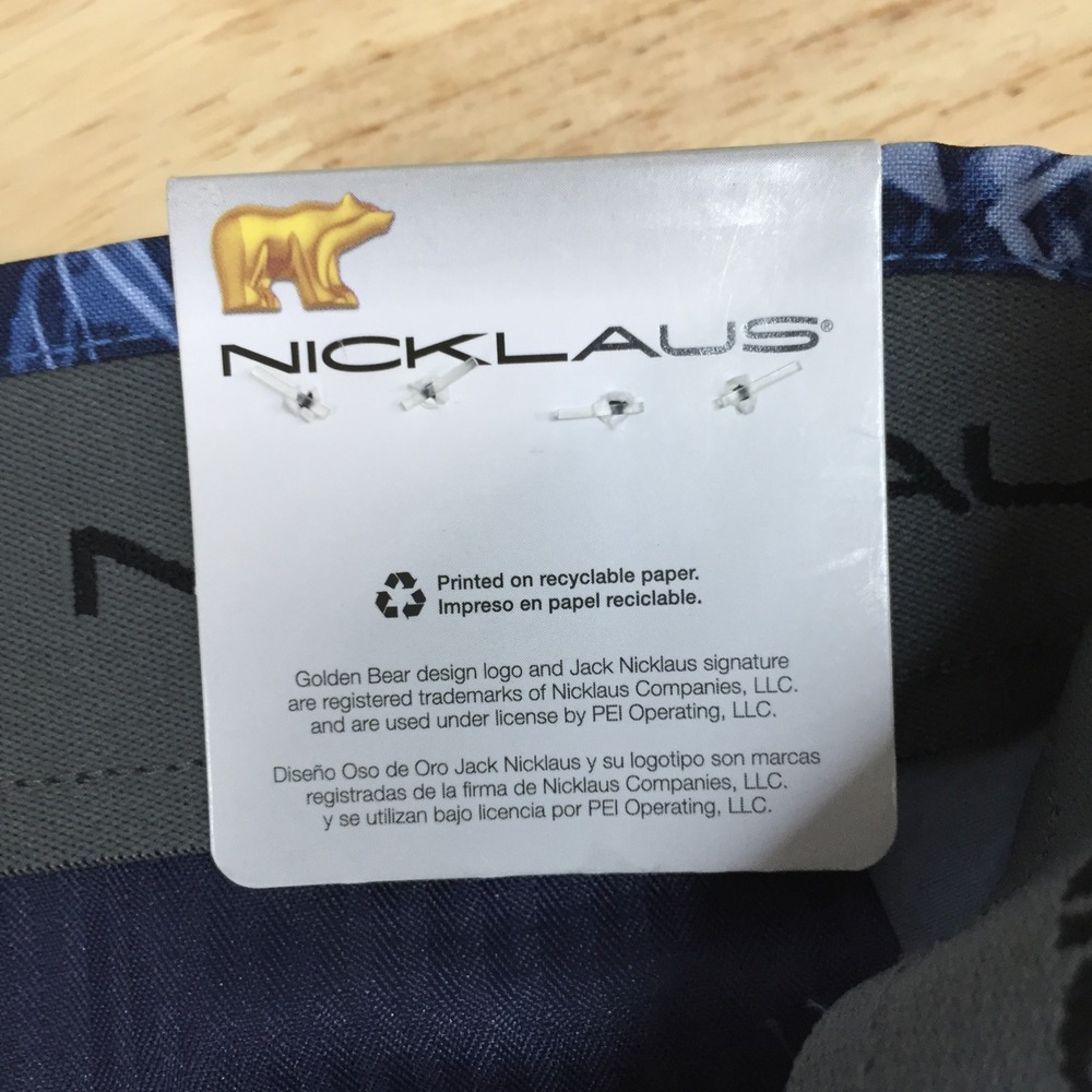 Nicklaus Mens Blue Pineapple Print Golf Shorts Size 36 Eco Performance Stretch - Picture 4 of 13